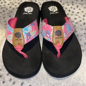 Yellow Box Flip Flops